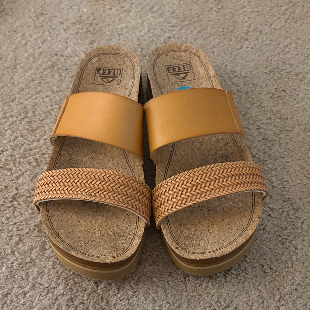 Reef Brown Platform Sandals